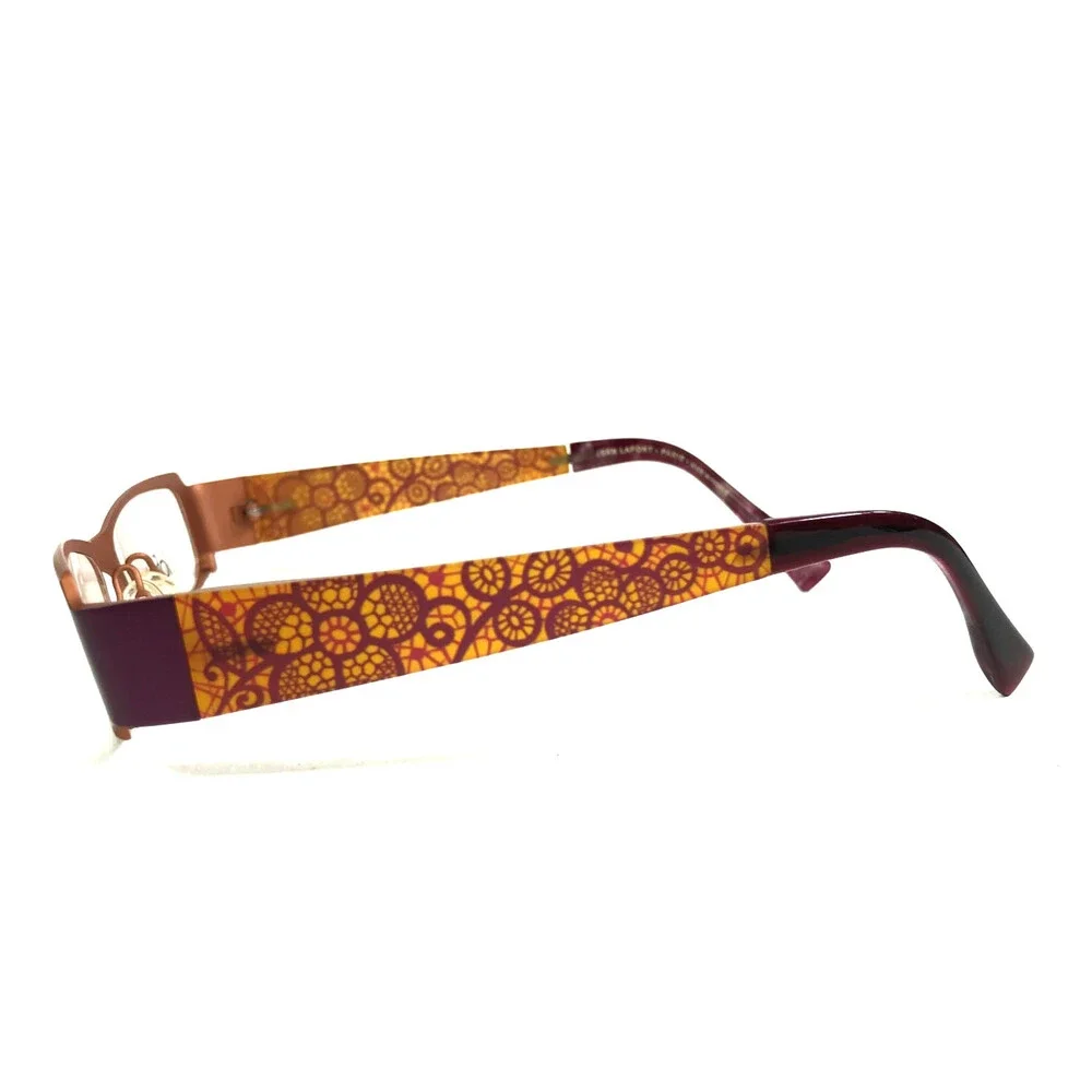 Jean Lafont Eyeglasses Frames ATMOSPHERE 671 Matte Purple Orange 50-17-135